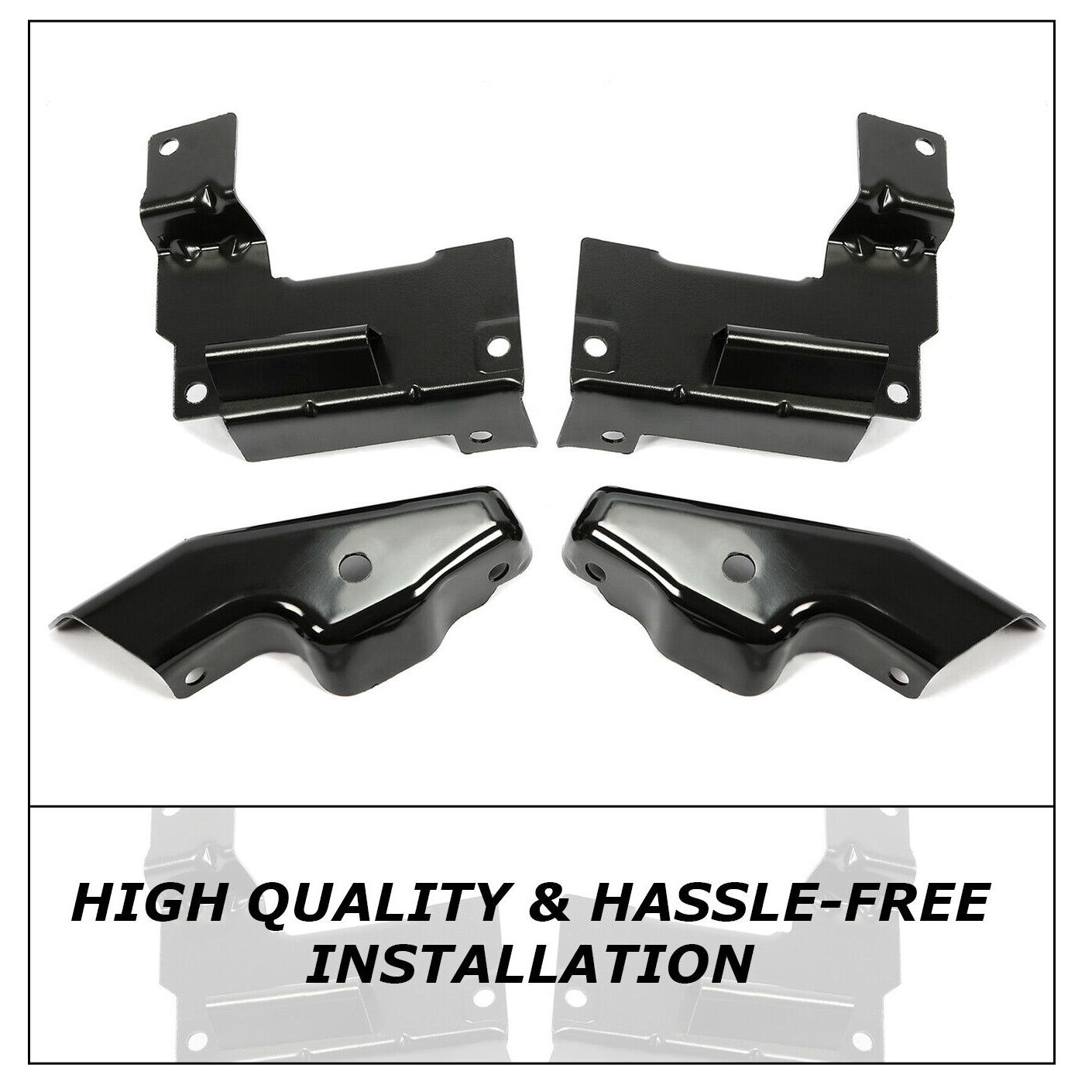 4PCS Front Steel Bumper Brackets Set For Chevy 03-06 Chevy Silverado 1500-3500