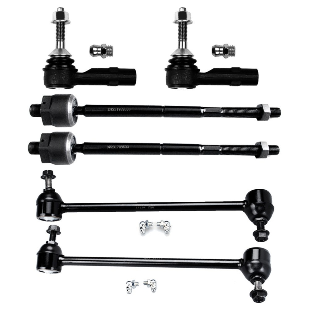 For 08 Taurus 08 Taurus X 08 Sable 6PCS Front Tie Rod Ends Sway Bar Links Set