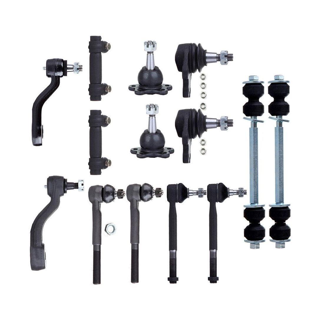 For 1994 Blazer Base Sport Utility 4WD 14Pcs Front Ball Joints Tie Rods Kit
