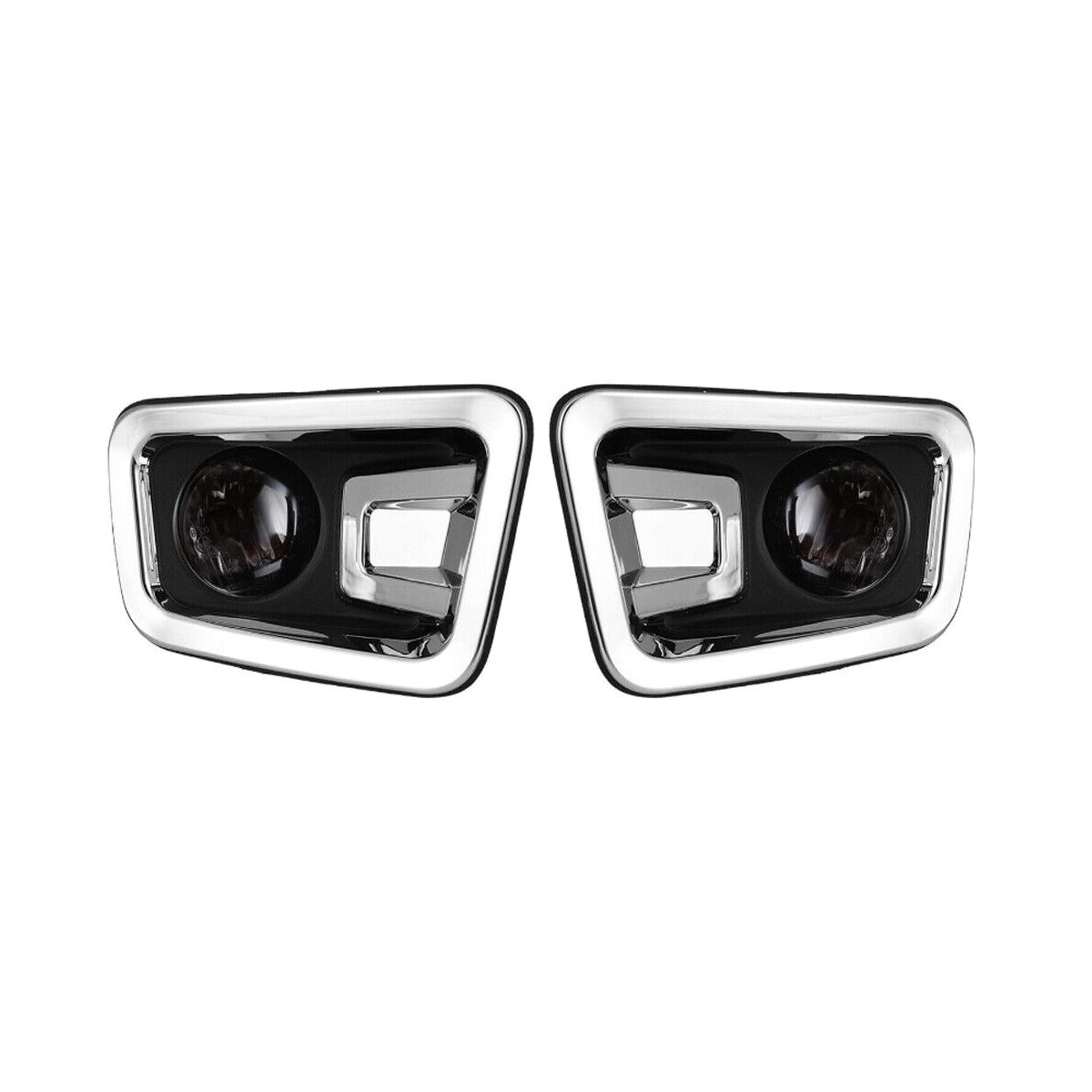 For 2017-2019 TITAN Platinum Reserve Fog Lights Chrome Bezels Smoke Lens Lamps