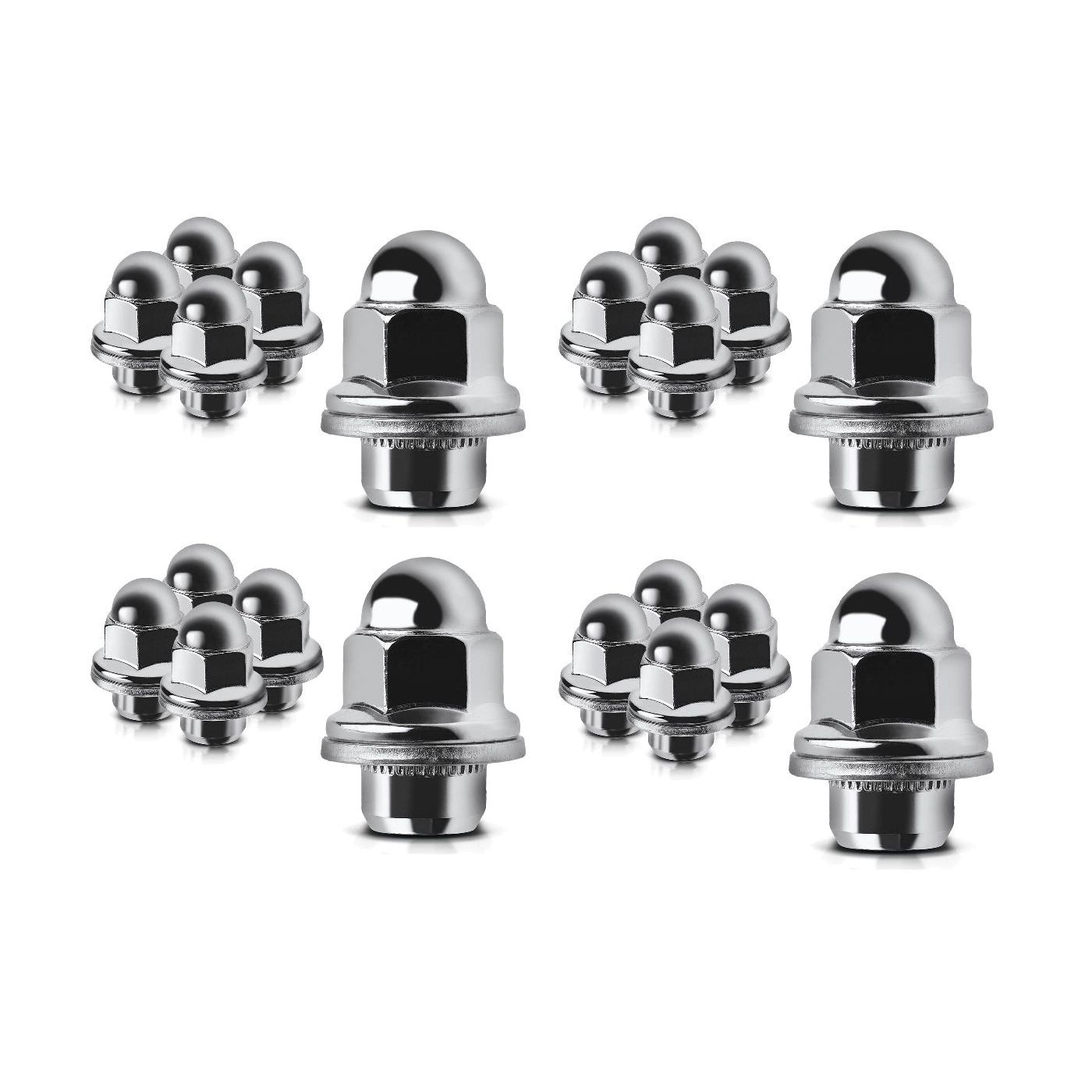 20 PCS - M12-1.5 Front / Rear Wheel Lug Nut For Dodge Chrysler Mitsubishi Lancer
