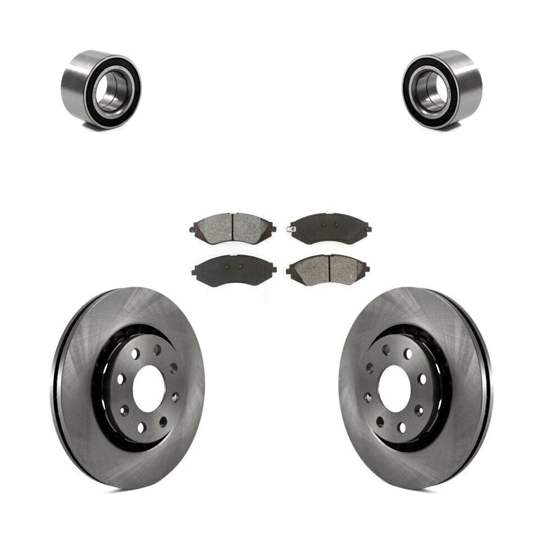 Spark For 2004-2006 Aveo Hatchback Front Wheel Bearing Brake Rotor & Pad Kit