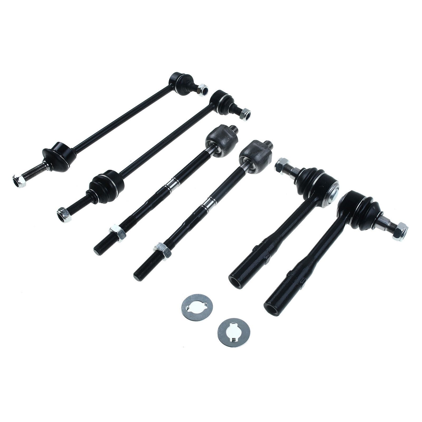 6x Front Sway Bar Links Inner & Outer Tie Rod Ends For Mercedes-Benz S W221 W222