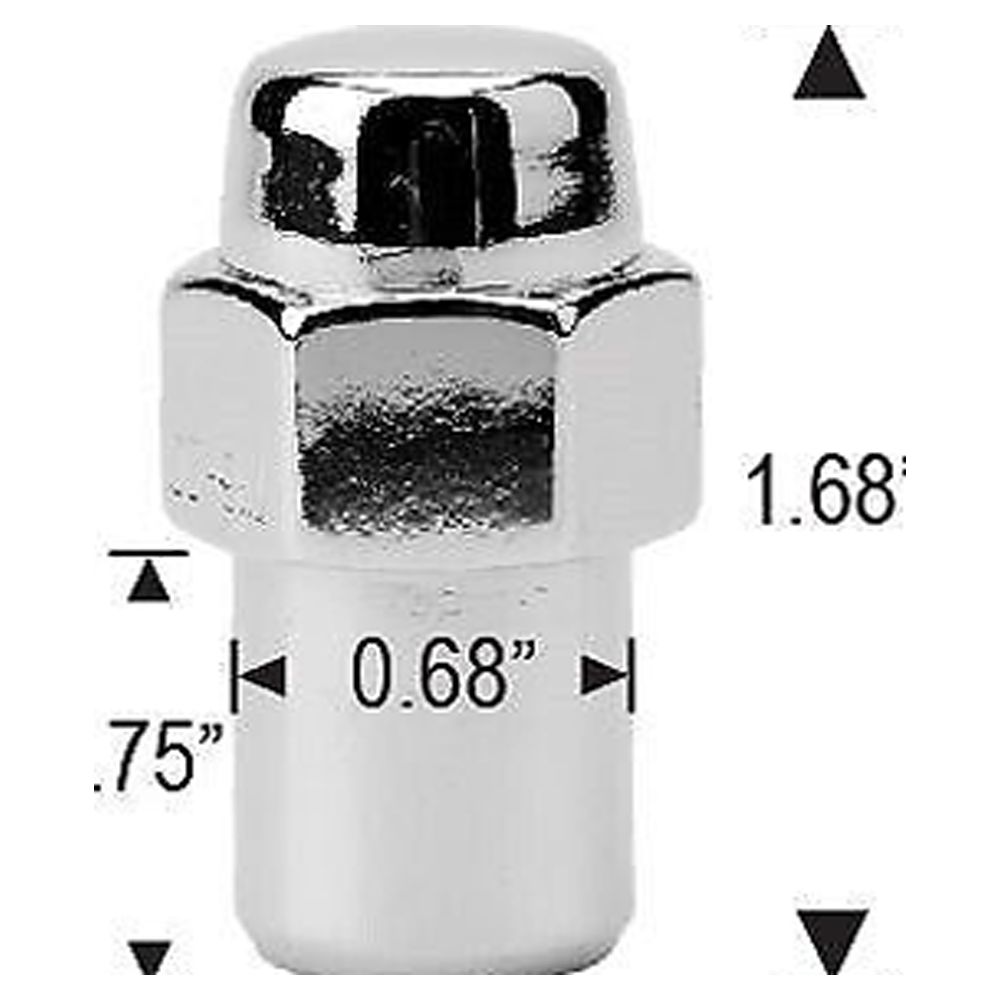 4 Sets Of - Lug Nuts 7/16 Chrome Wheel Nut .75" Shank Cragar Chevrolet Pontiac Buick
