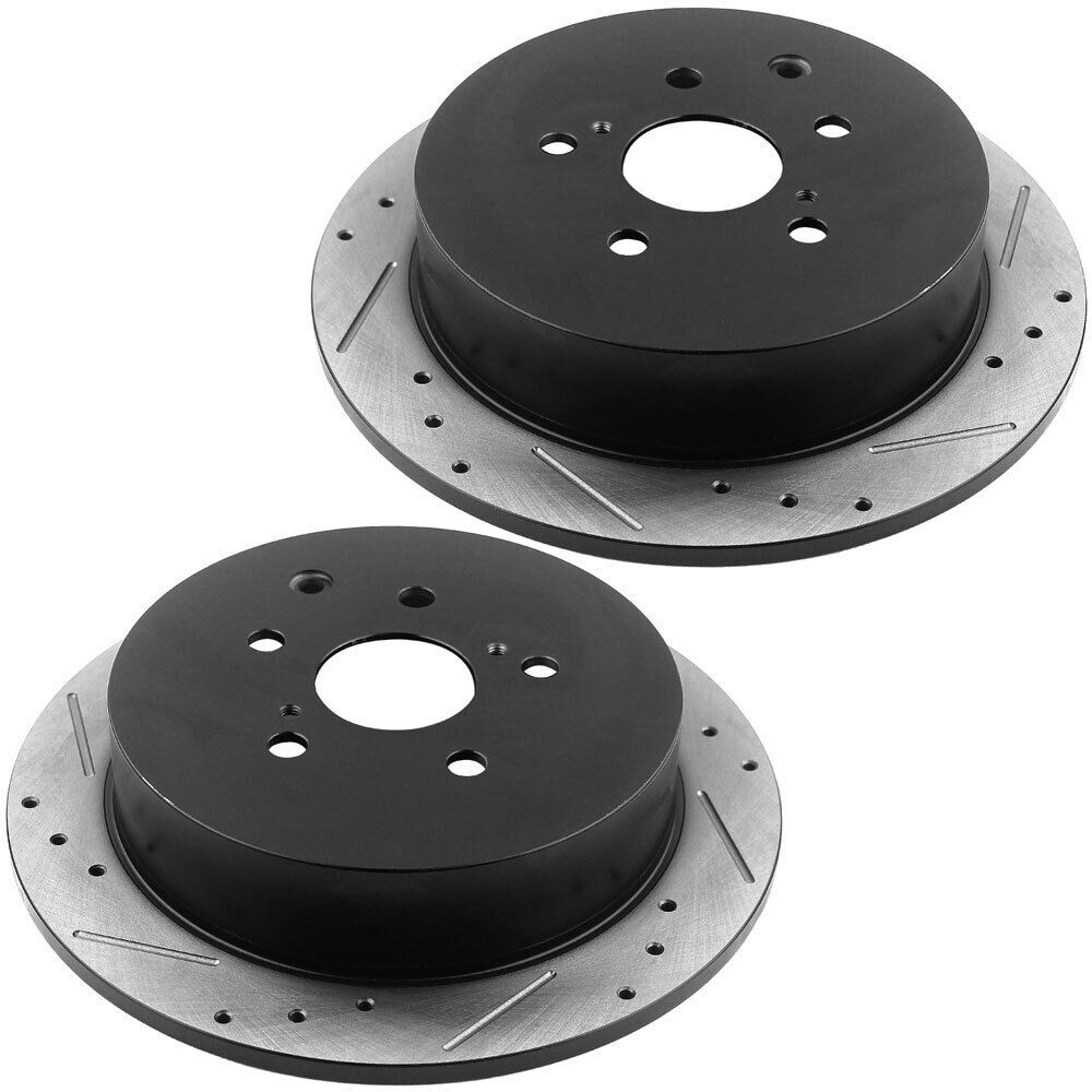 Front & Rear Brake Rotors + Pads For 2014 - 2019 Toyota Sienna Highlander 3.5L