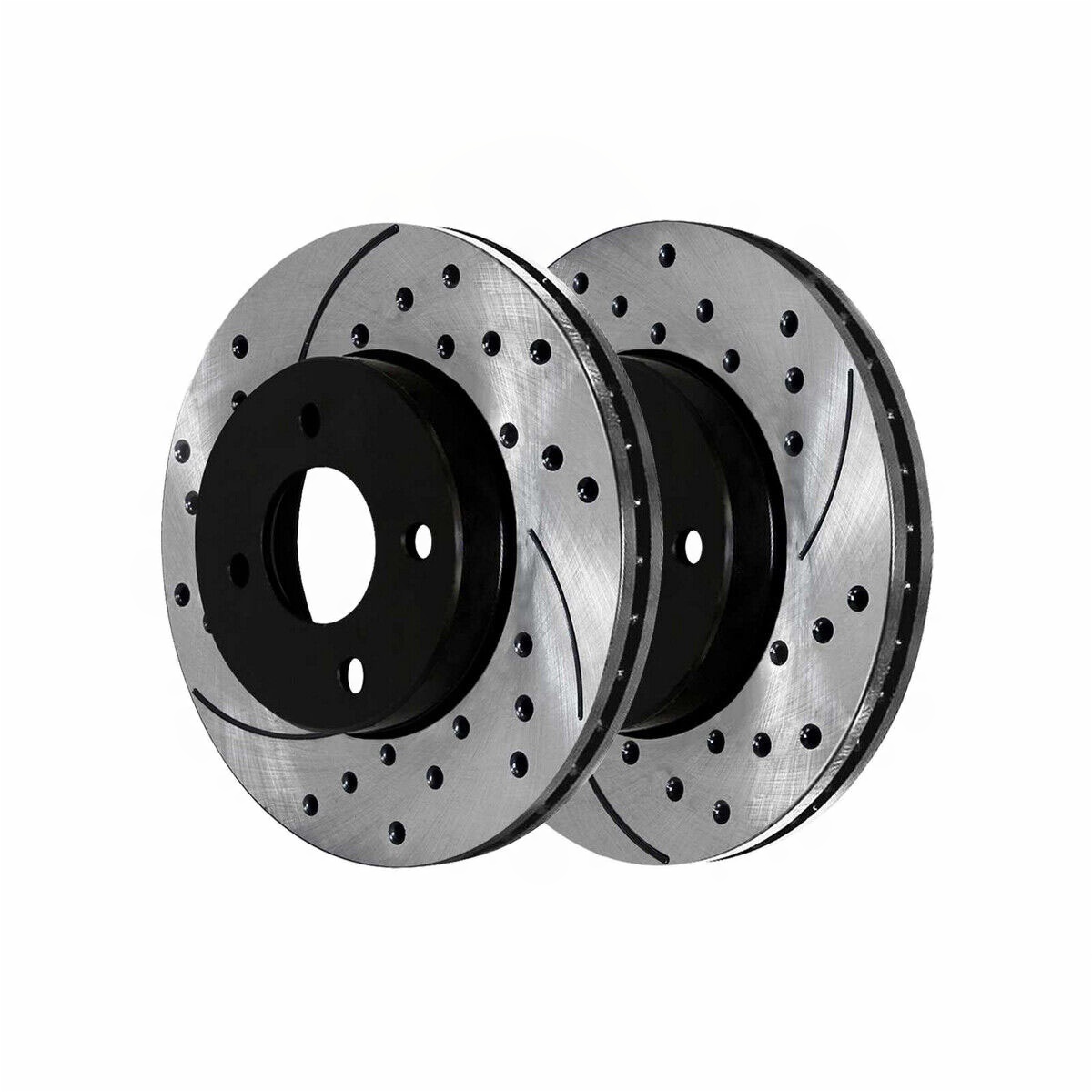 Front Drilled Slotted Brake Rotors Pair 2 For Nissan Cube Sentra Versa 2.0L LR