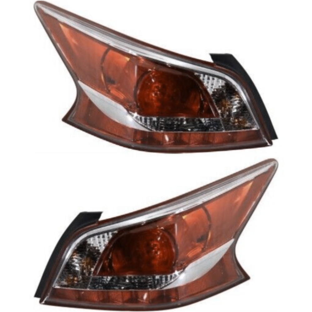 LED Tail Light Set For 2013-2014 Nissan Altima Clear & Red Lens W/ Bulbs 2Pcs