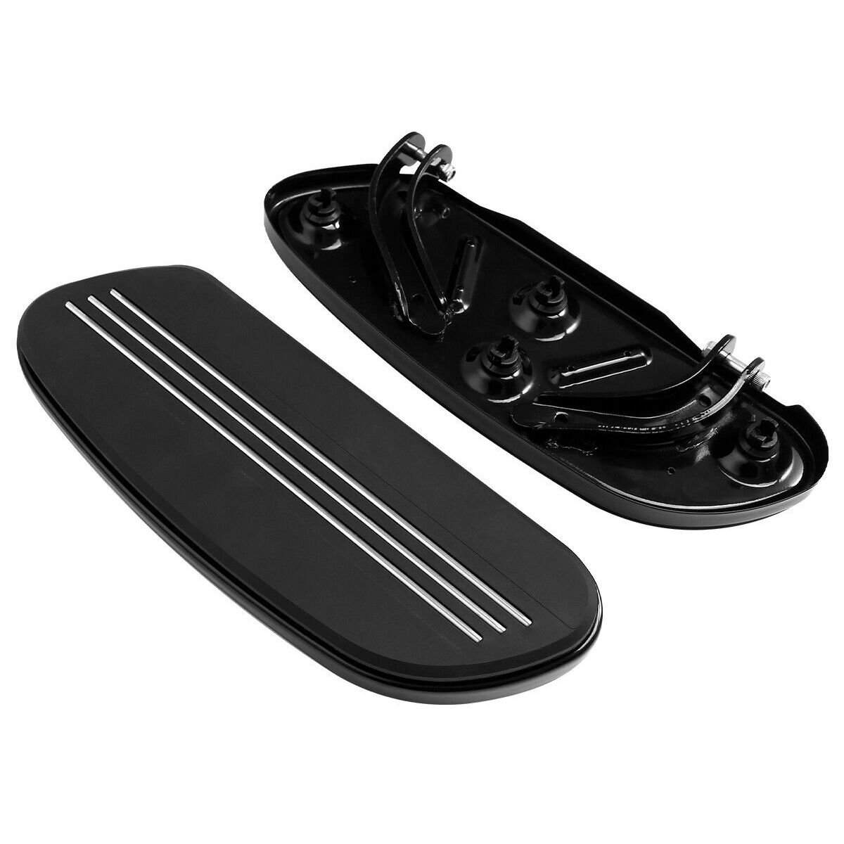 For 05-07 Harley-Davidson Softail Springer Black Driver Footboard Floorboard