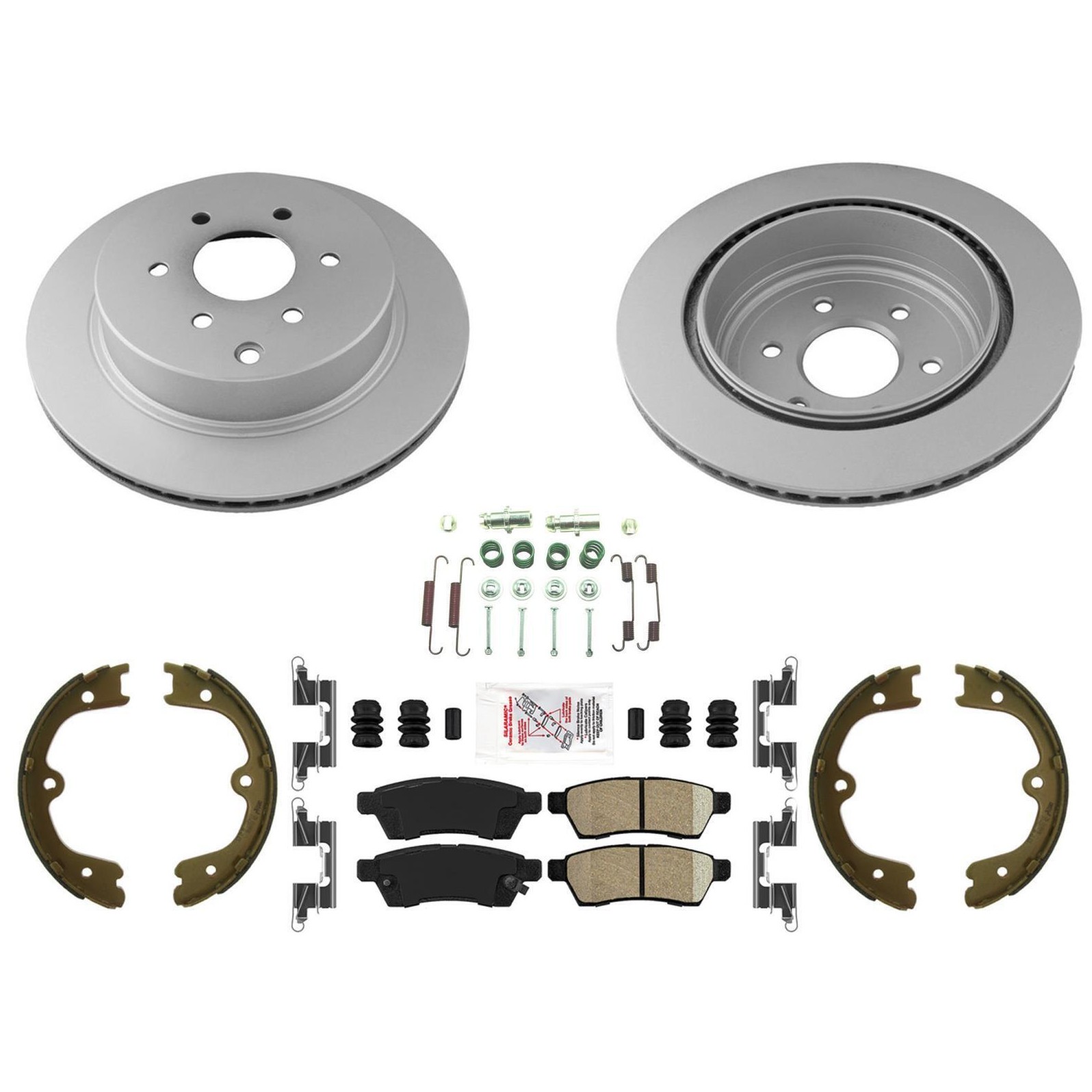Rear Coated Rotors & Pads For Nissan Suzuki Nissan Frontier 05-21