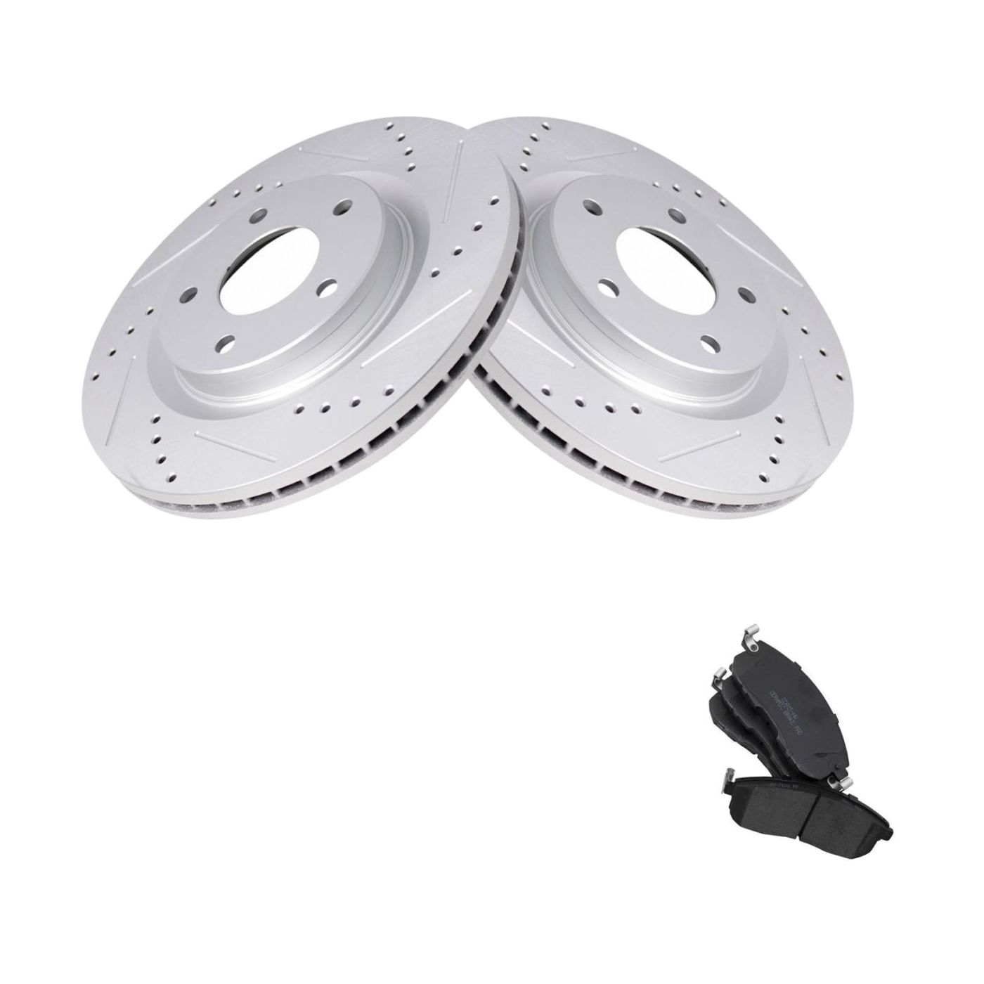 Front Ceramic Brake Pad For 17-19 Nissan Sentra Nismo Sedan Rotor & Caliper Kit
