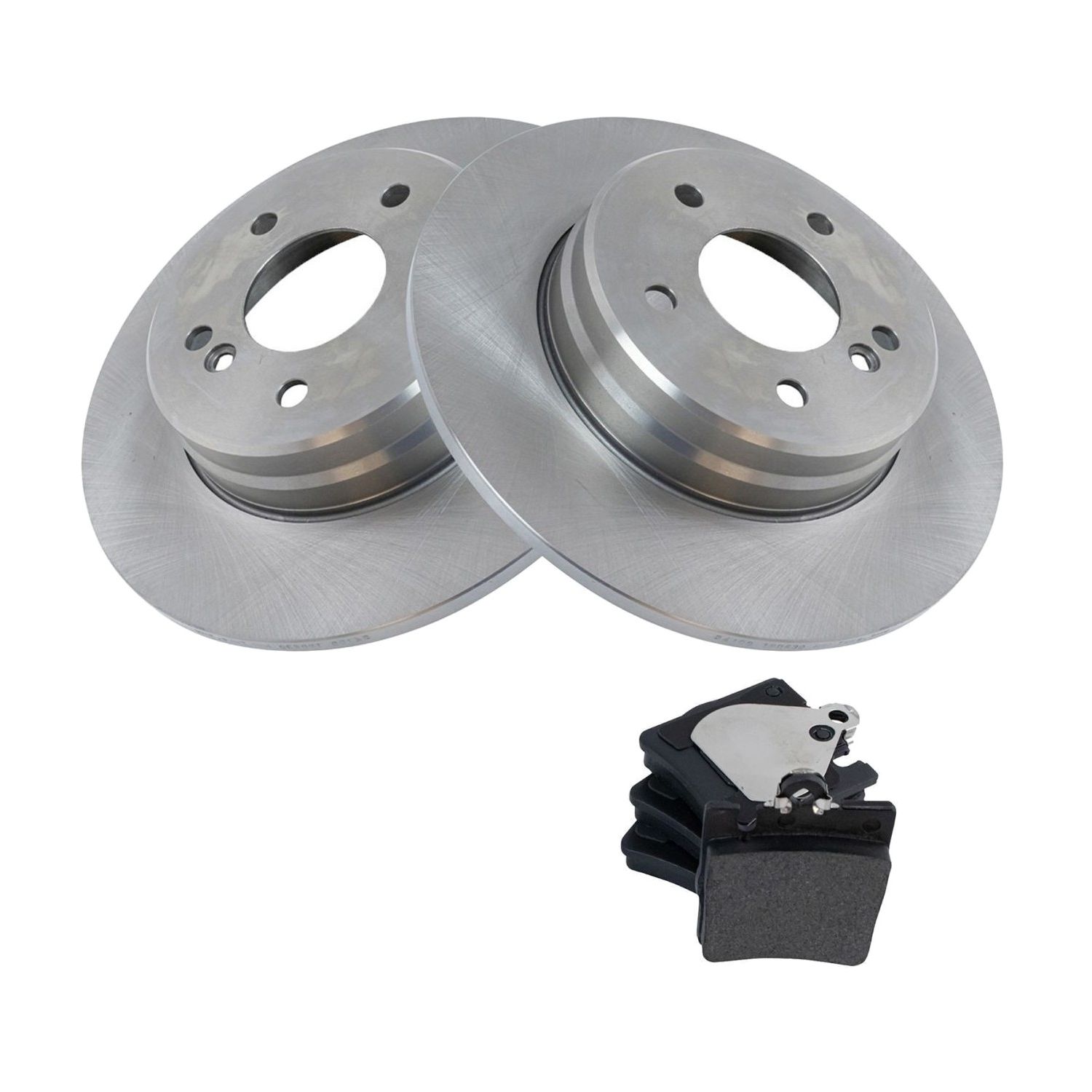 For Mercedes-Benz 2003-2007 C230 Sedan Brake Pad & Rotor Rear Semi-Metallic Kit