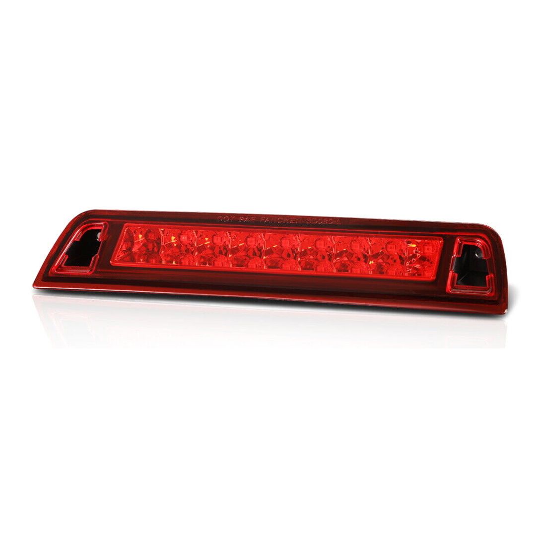 Fits 2006-2014 Honda Ridgeline [Chrome/Red] LED Third 3rd Brake Light Tail Lamp
