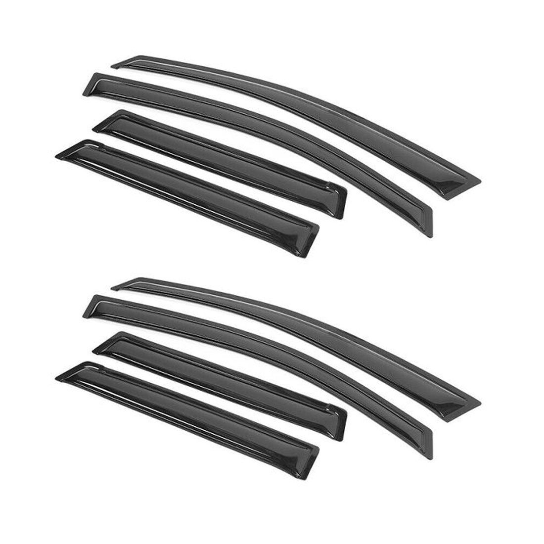 8 PCS - For Fit Fits 07-08 Honda Fit GD3 Window Visors Rain Sun Guard Vent Pieces Set