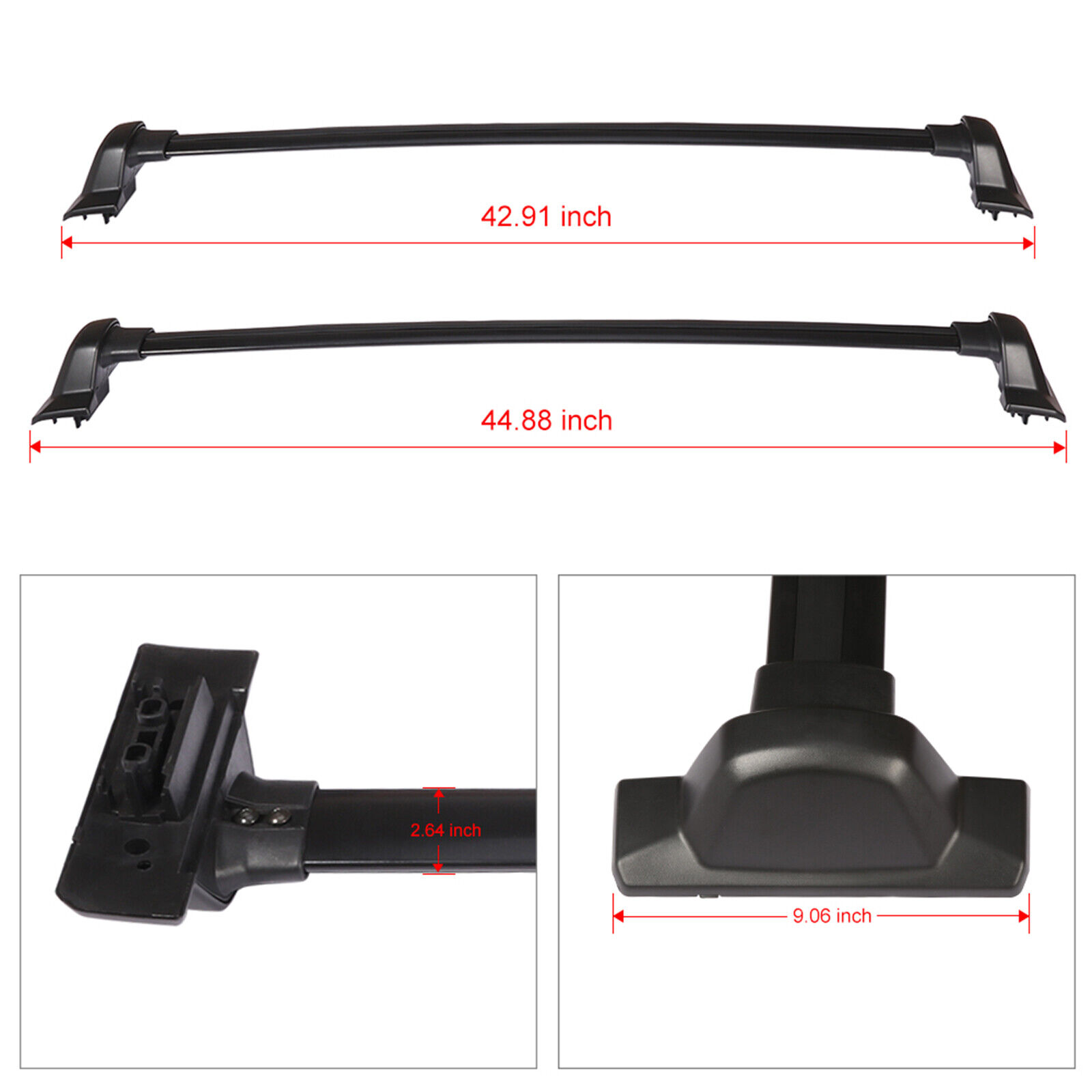 Roof Rack Set Cross Bar For 07-11 CR-V Sport Utility CRV Luggage Carrier Black