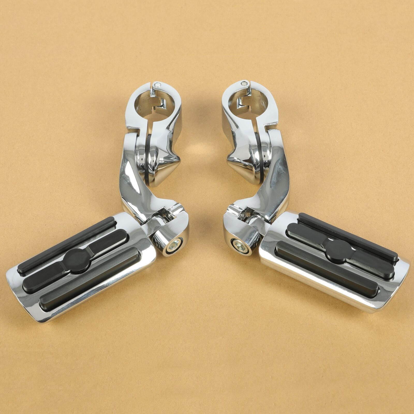 1-1/4" 1.25" Motorcycle Highway Crash Bar Foot Pegs For Harley-Davidson Honda