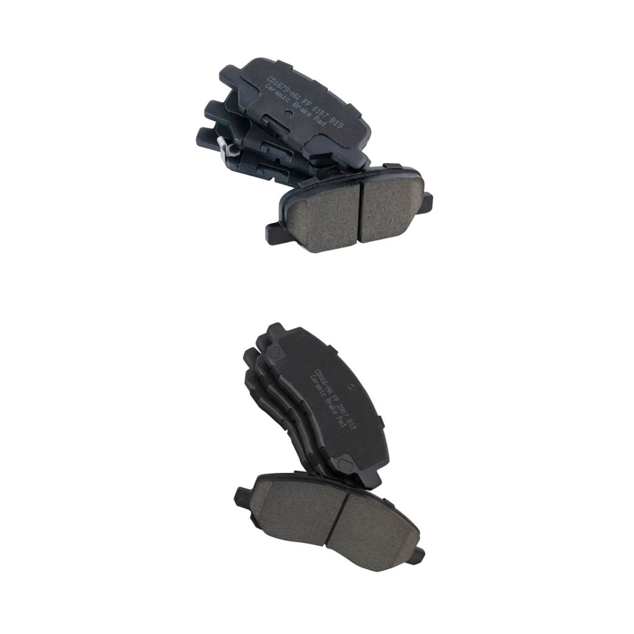 For Mitsubishi 2013-2019 Outlander ES Front & Rear Ceramic Disc Brake Pad Kit