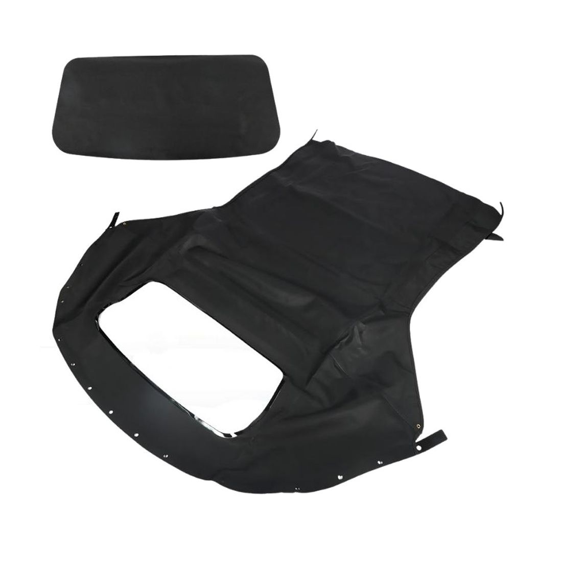 For Chrysler 2004-2006 Sebring Base Black Sailcloth Soft Top & Plastic Window