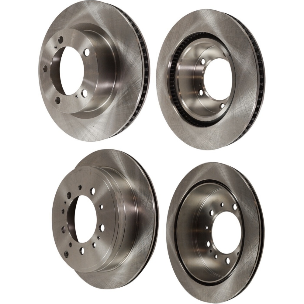 Front Rear Disc Brake Rotors For 08-16 Lexus LX570 08-15 Toyota Land Cruiser