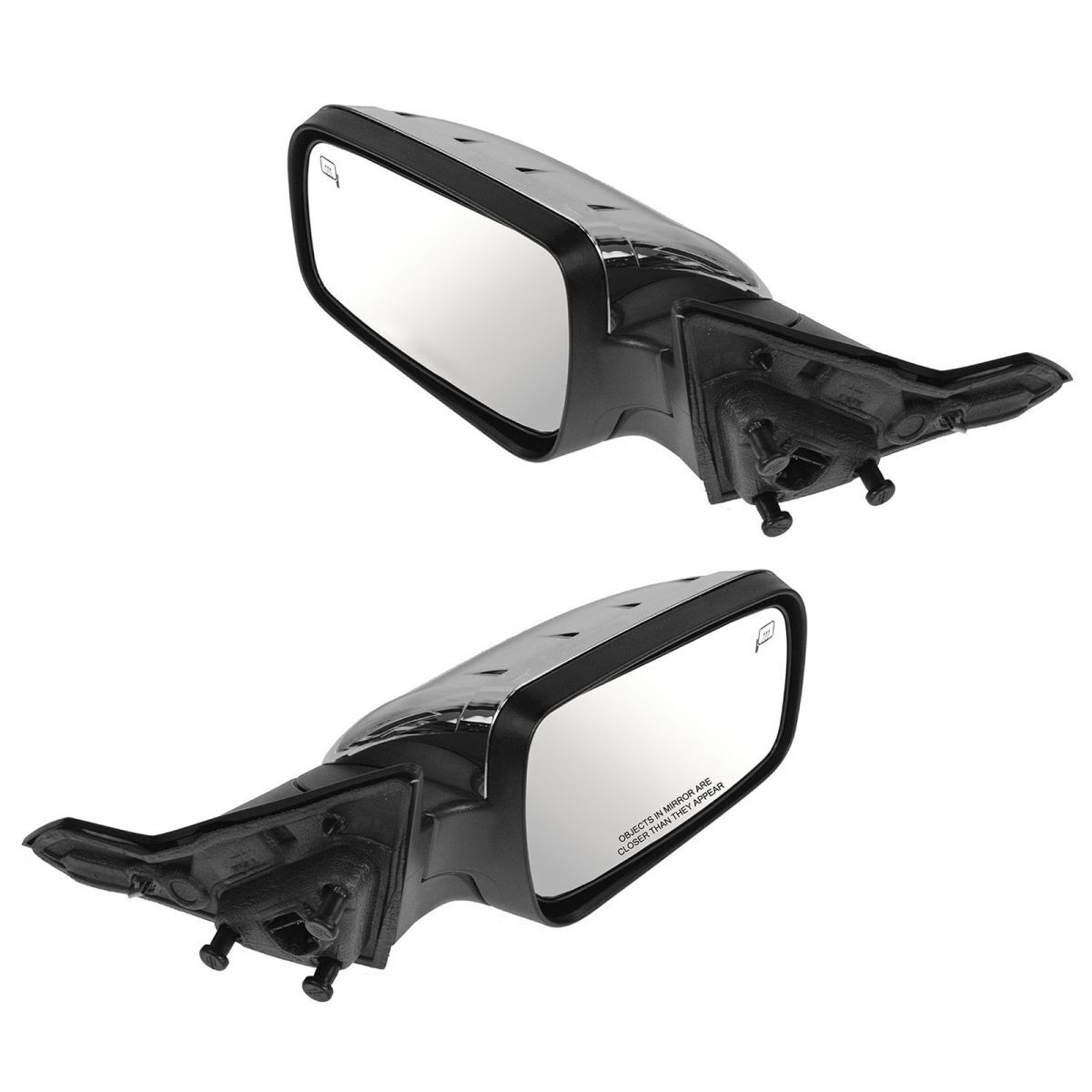 Mirrors Power Heated Puddle Lamp Memory Chrome Left/Right Pair For Taurus Sable