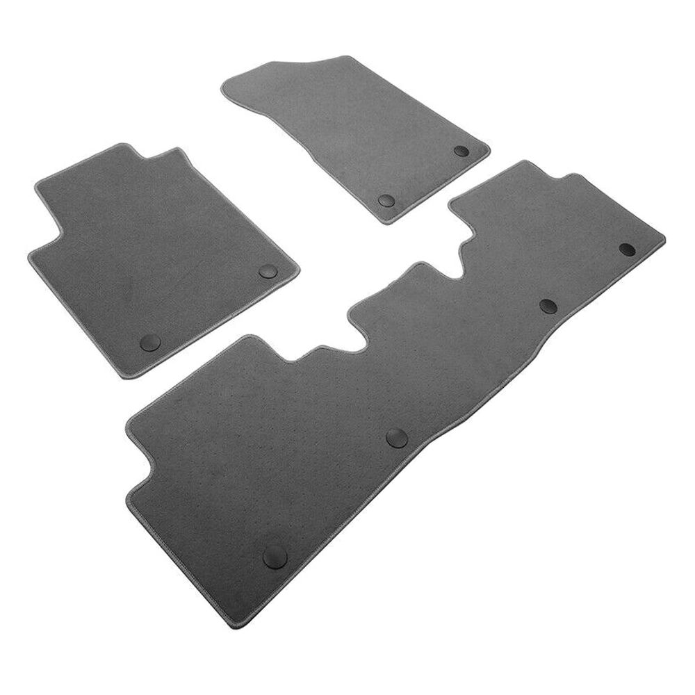 For 2017-2023 Armada SL Sport Utility Front Rear Floor Mats Nylon 3PCS-Gray