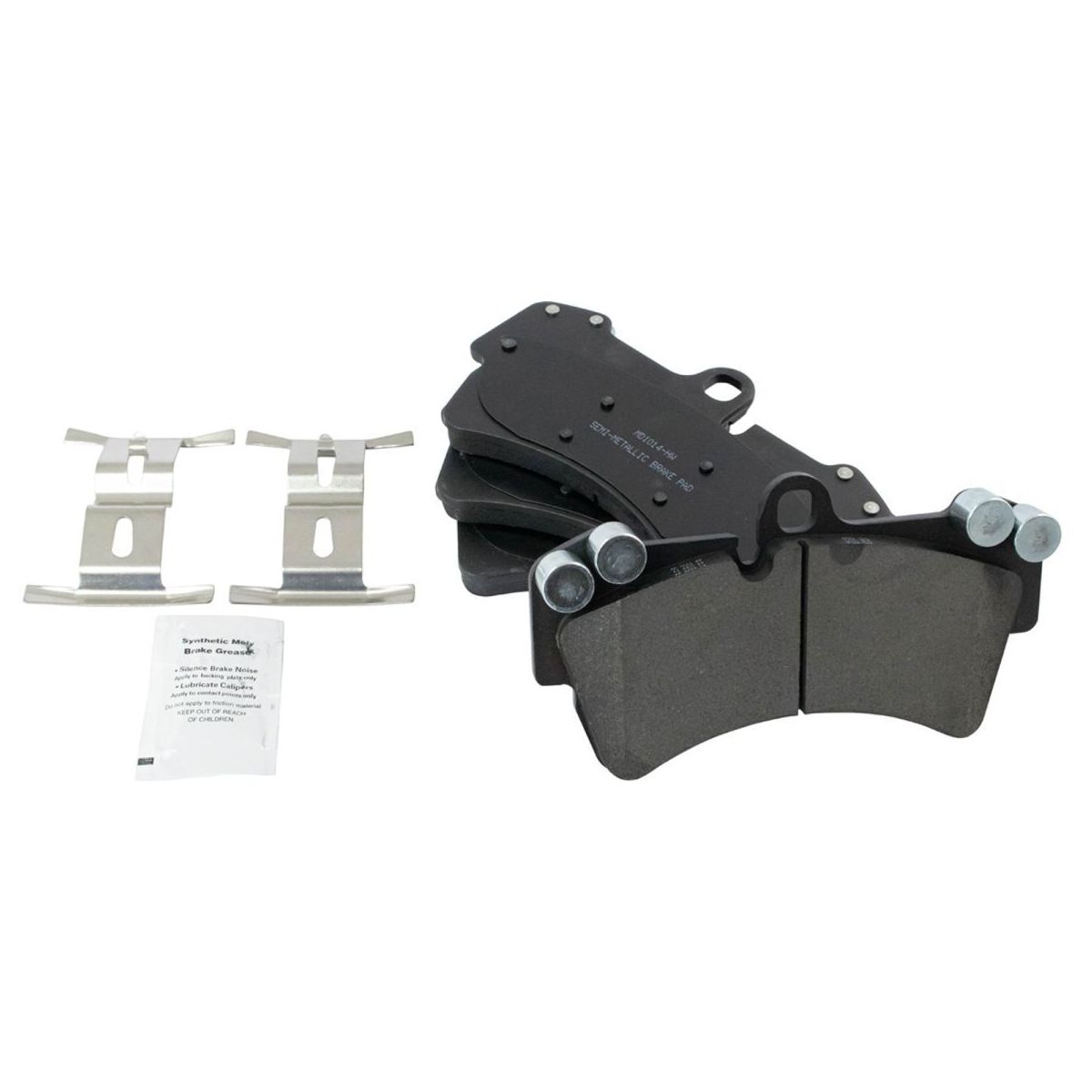 For 11-15 Q7 TDI Premium Plus Brake Pad Front & Rear Semi-Metallic Kit W/Fluids