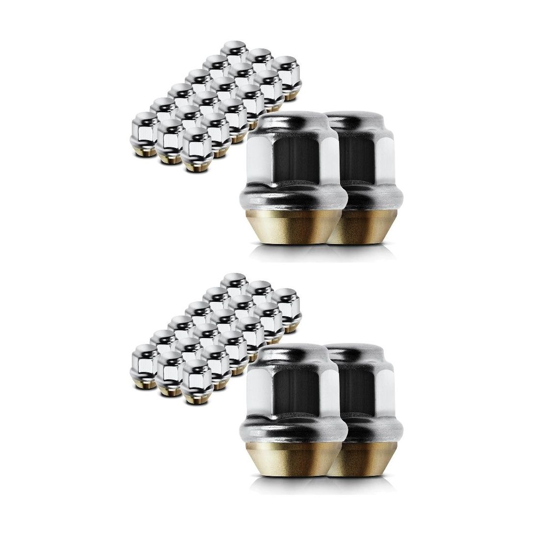 40 PCS - M12-1.50 Front & Rear Dometop Wheel Lug Nut For Ram C/V Dodge Ford Acura BMW