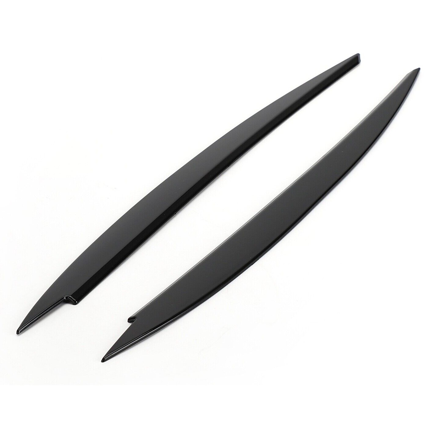 Front Headlight Eyelid Eyebrow Cover Trim Black For VW Golf MK7 Golf R GTI GTD