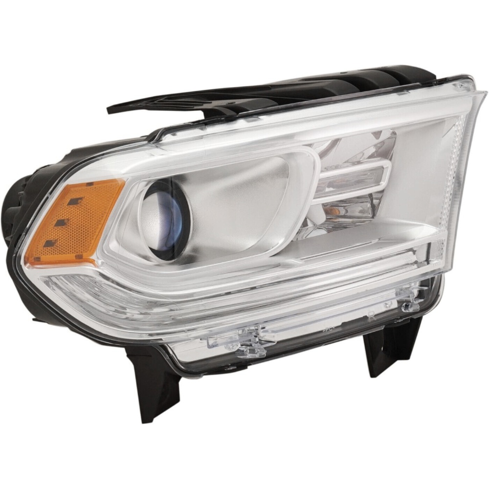Headlight Set For Dodge 16-20 Durango Left And Right Clear Lens Chrome Housing