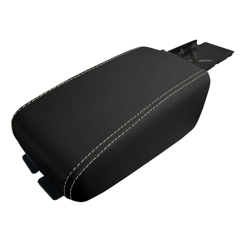 Console Lid Armrest Cover Leather For 2005-2006 Nissan Altima Sedan Beige Stitch