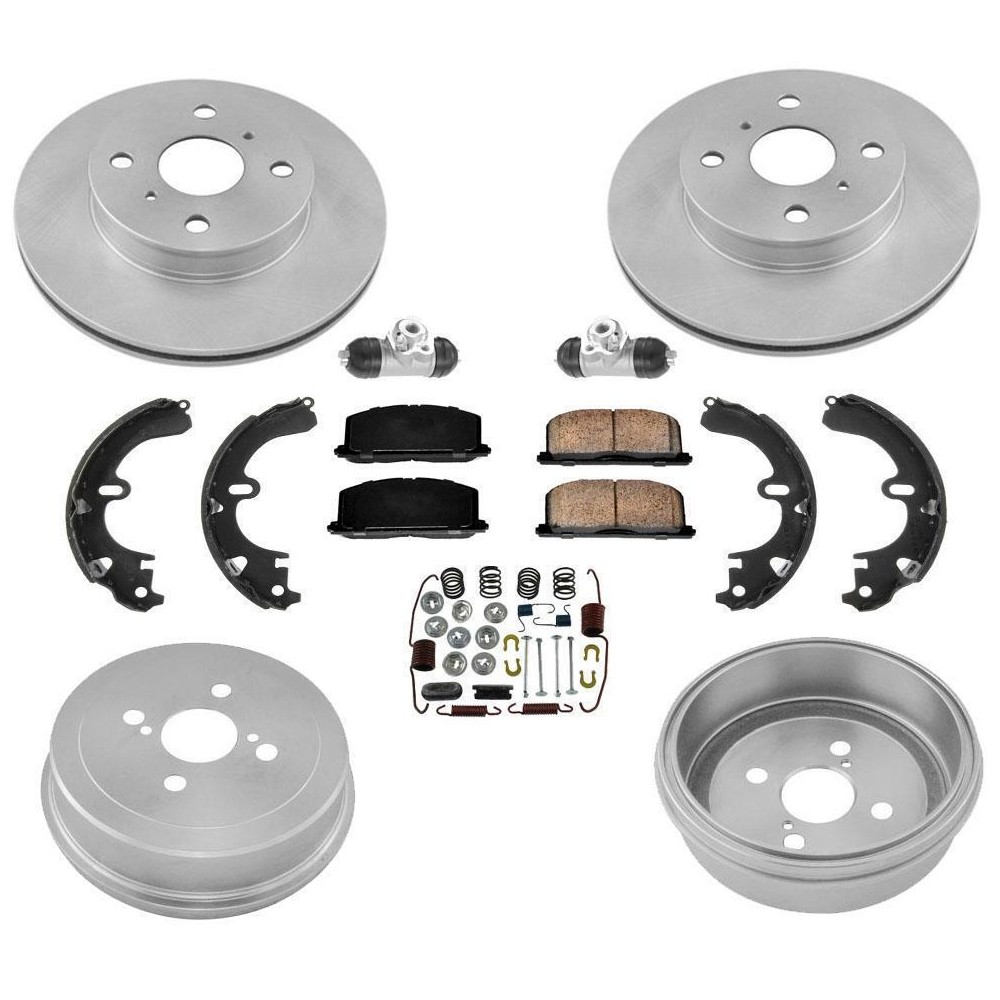 Brake Rotor Drums Brake Shoes Front Wheel Drive For 88-92 Toyota Corolla 4-Door