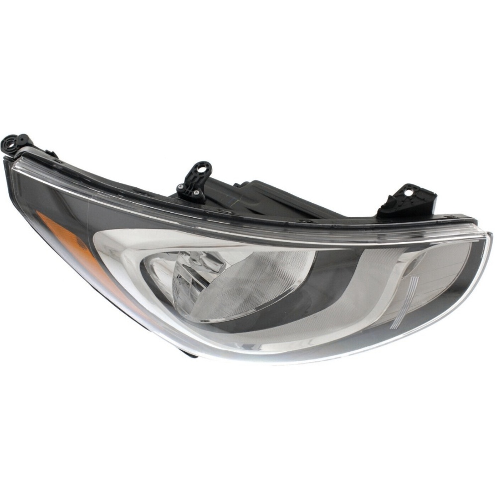 Headlight Set For Hyundai 2012-2014 Accent Left And Right With Bulb 2Pc