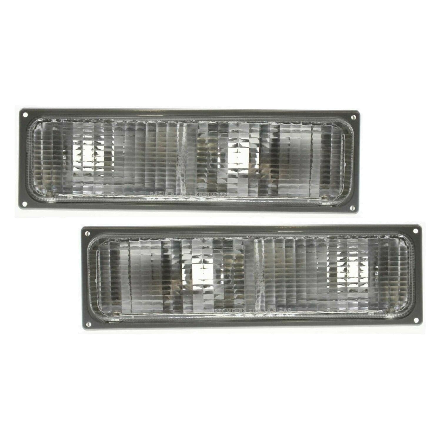 Turn Signal Light For 1990-1993 Chevrolet GMC Plastic Lens LH & RH Set Of 2