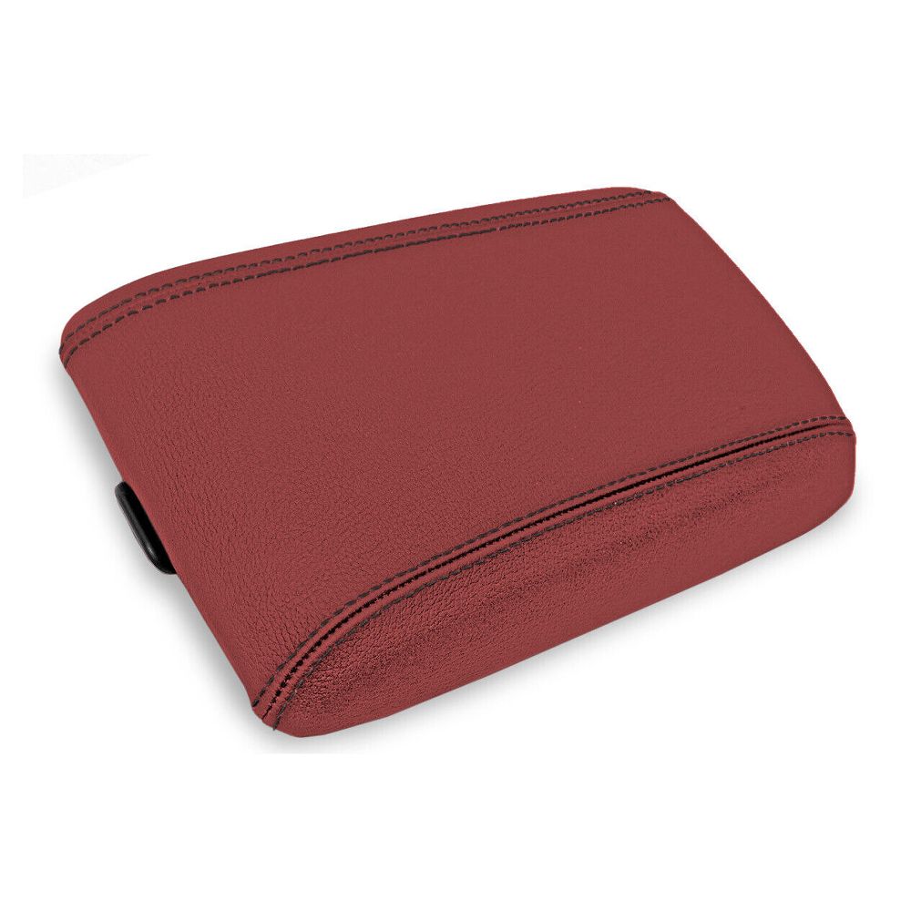 Console Lid Armrest Cover Leather For 2004-2006 GTO Base Coupe Red Black Stitch