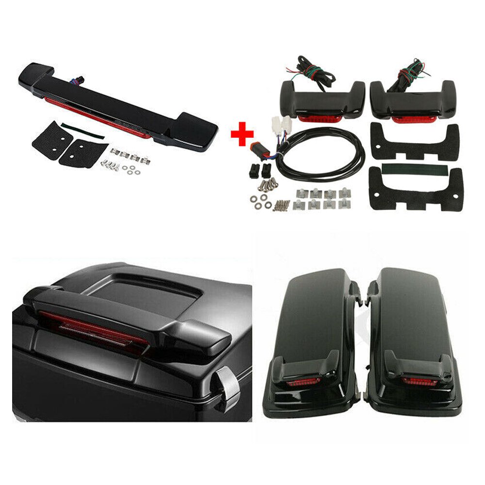 Brake Light Saddlebag Lid Spoilers For Harley-Davidson Harley Touring Tour Pak