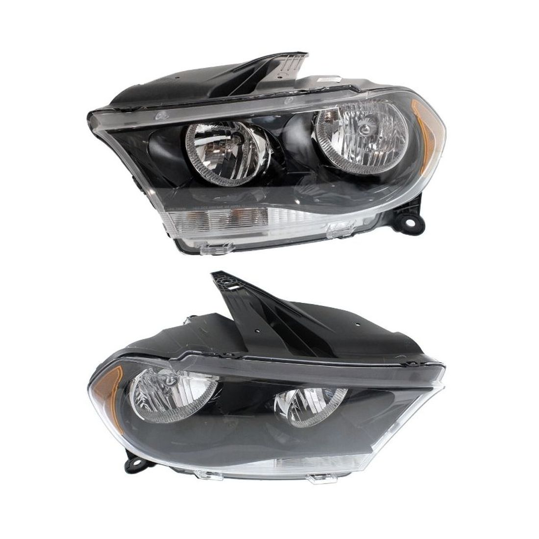 2pcs Left And Right Side Halogen Headlight Black Interior For 2011-2013 Durango
