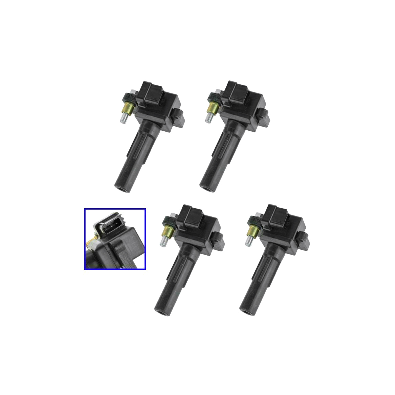 Ignition Coils Kit Set Of 4 For 02-03 Impreza Sedan 02-03 Impreza Wagon WRX 2.0L