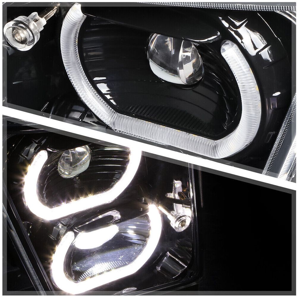 For 04-18 VNL Base A86536-KB200YAHLF Lack {DUAL Led U-HALO} Projector Fog Light