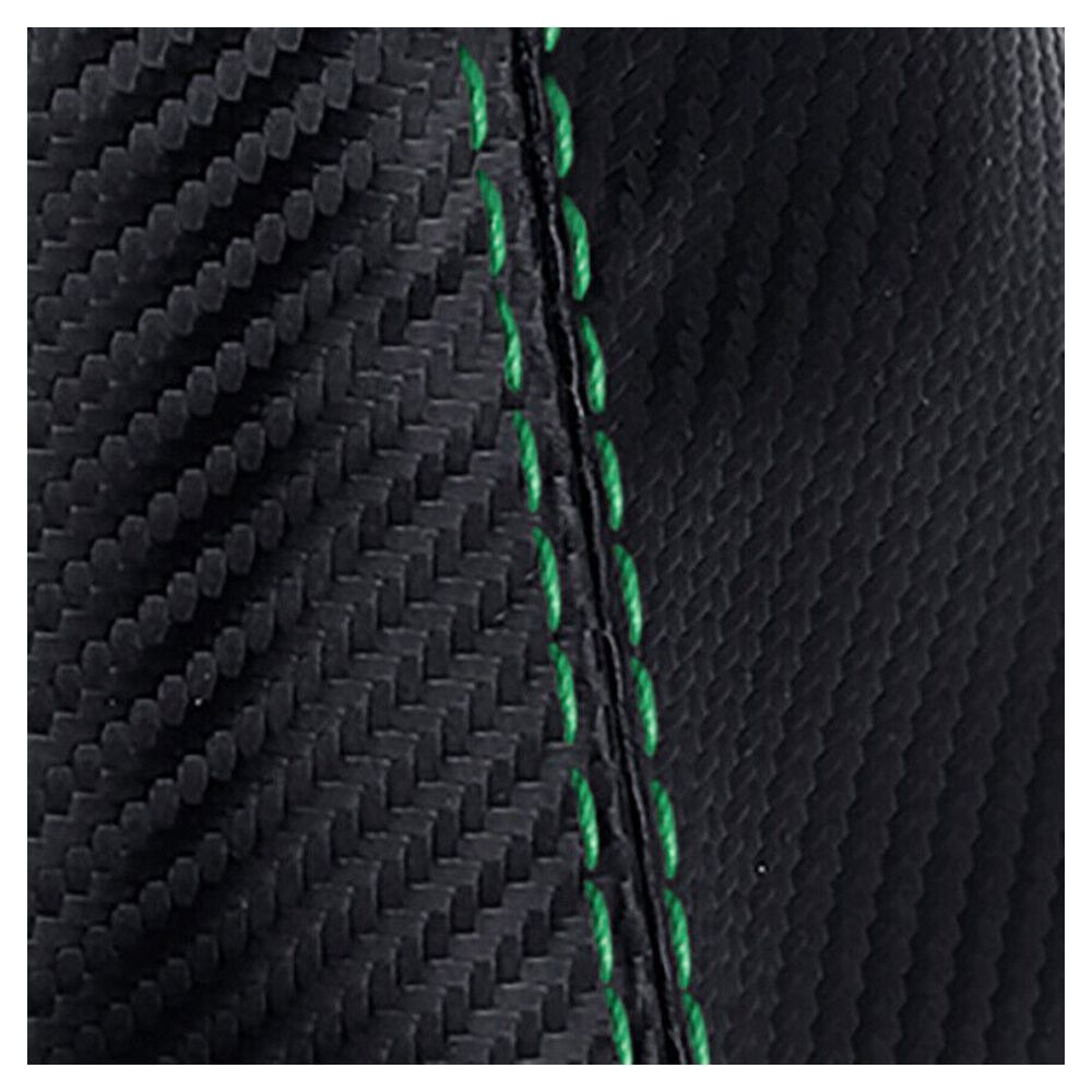 Console Lid Armrest Cover Carbon Fiber For Acura 15-20 TLX Sedan Green Stitch