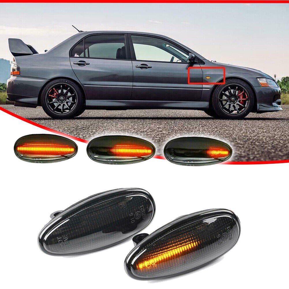 Smoke LED Side Marker Light Turn Signal Lamp EVO