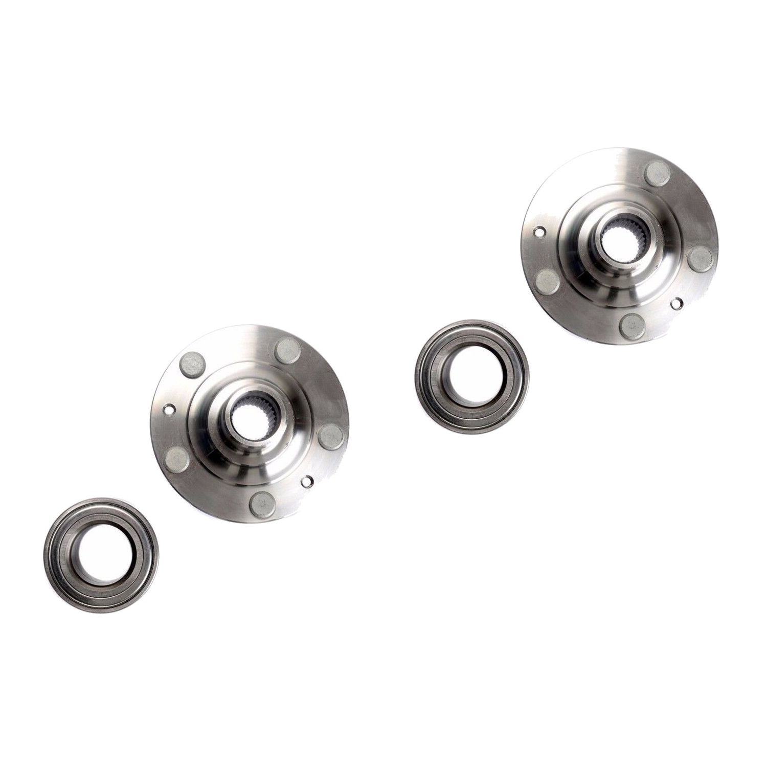 2 For 2010-2012 Fusion Hybrid Sedan Front Wheel Hub Bearing Kits With Nut Clip,