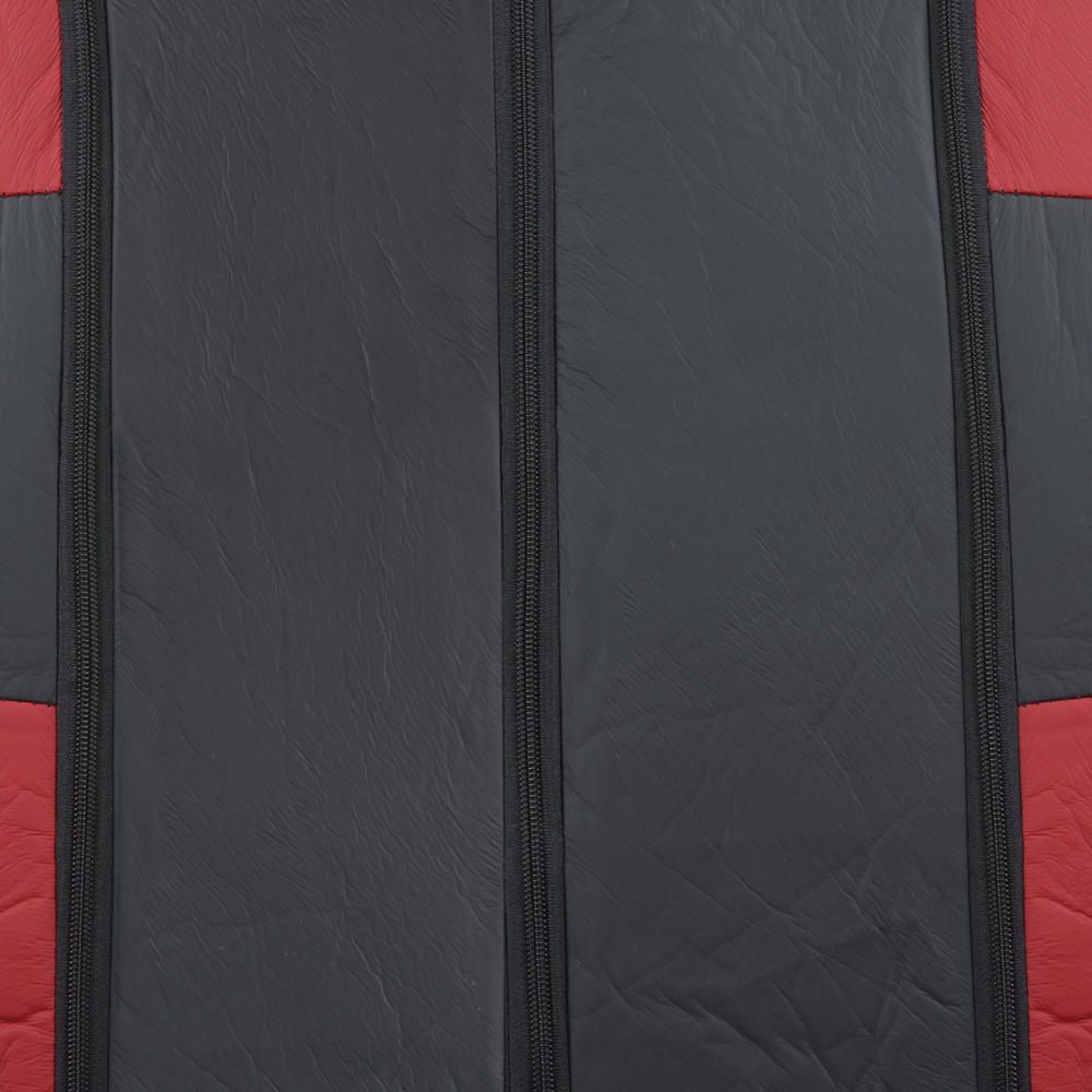 Black/ Dark Red Synth Leather Auto Seat Covers Padded Synth Material For Car SUV