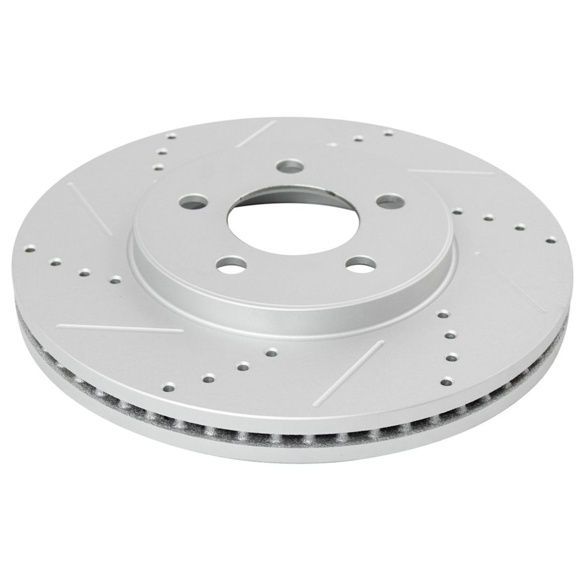Front & Rear Ceramic Brake Pad & Performance Drilled Slotted Rotor Kit