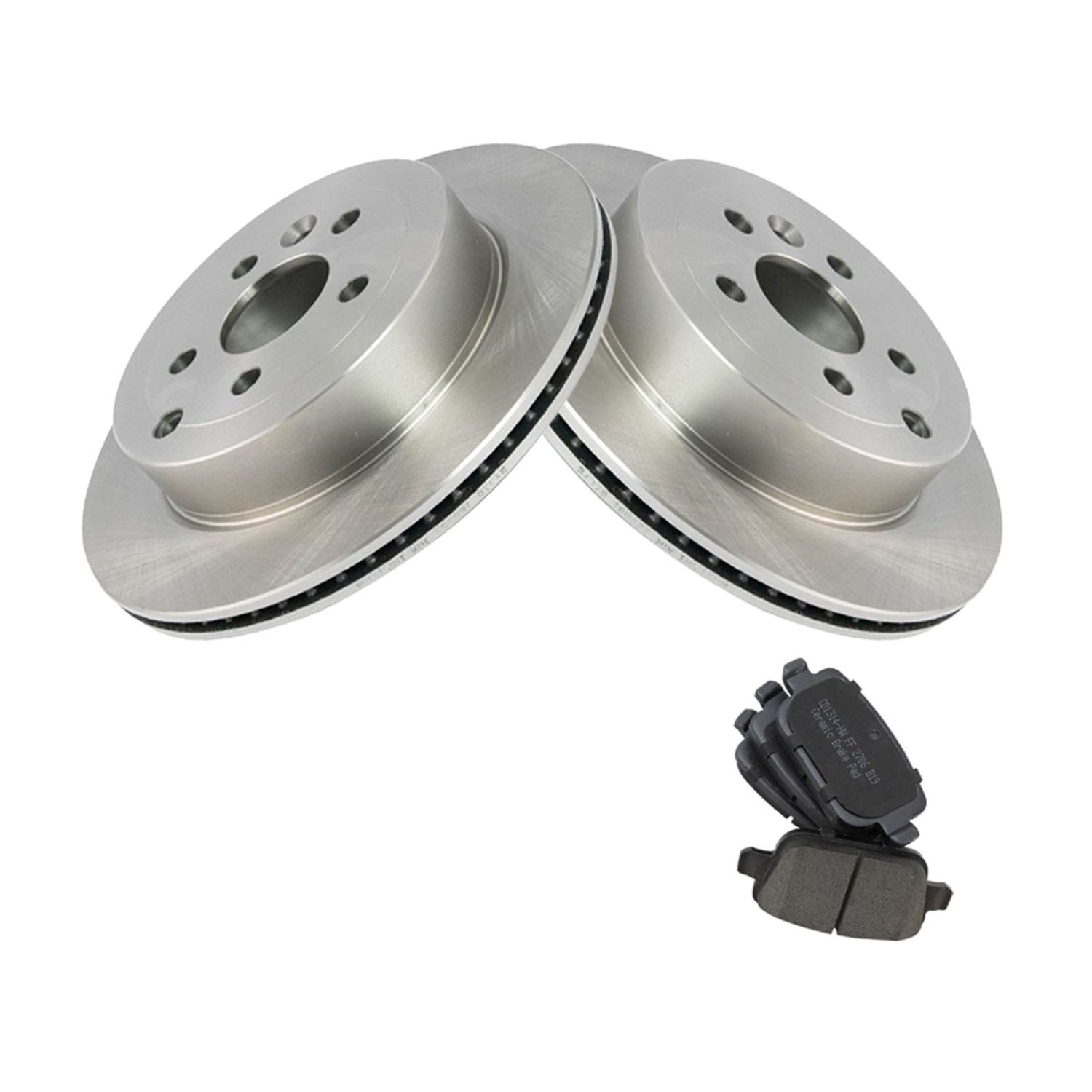 For 2011-2012 LR2 Base Brake Pad & Rotor 5 Stud Premium Posi Ceramic Rear W/