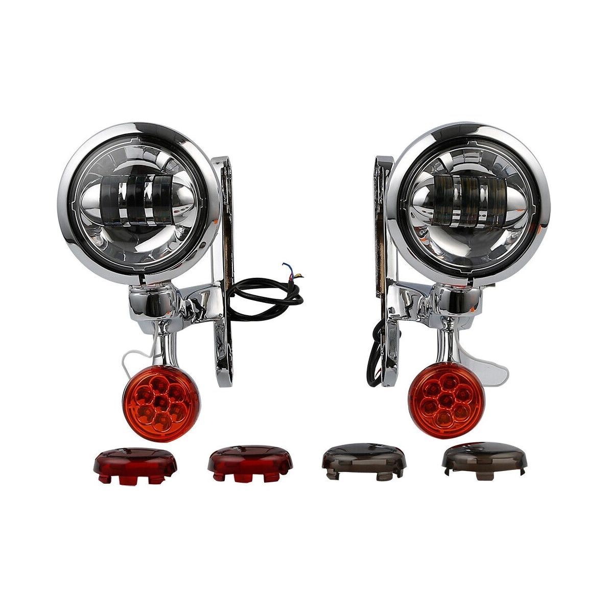 Passing Turn Signal Fog Light Bracket For 1994-2023 Road King Street Tri Glide