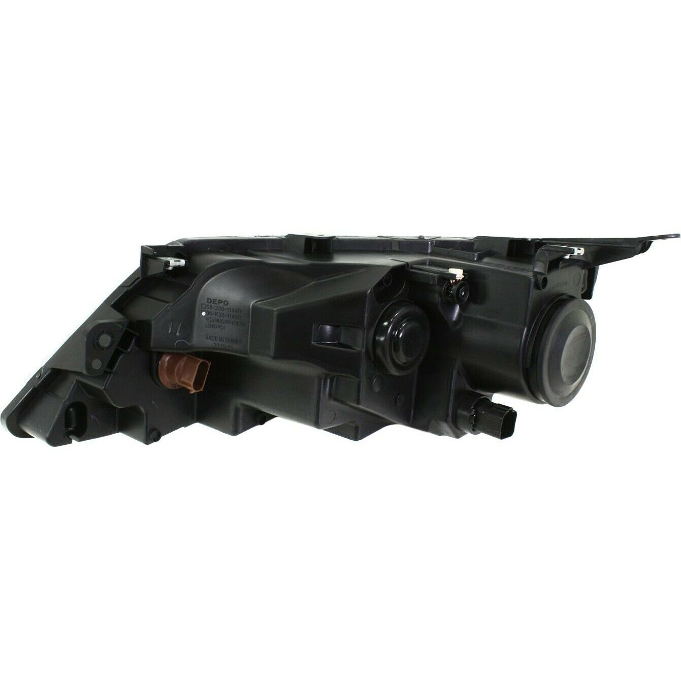 Headlight For 2010-12 Fusion Sedan Right Black Housing With Bulb