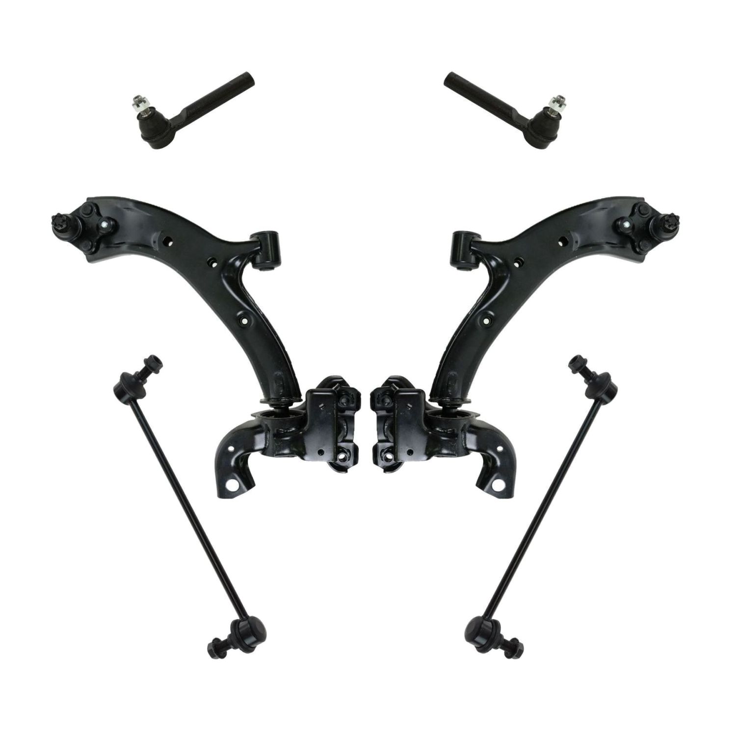 For 07-12 RDX Base Front Control Arm Ball Joint Sway Tie Rod Suspension Kit 6pc
