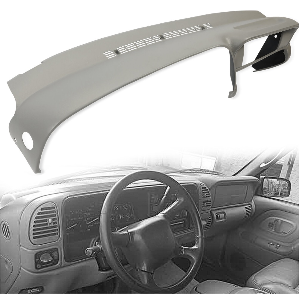 2 Sets Of - Molded Dash Cover Overlay For Cadillac Chevrolet GMC SUVs C Grey