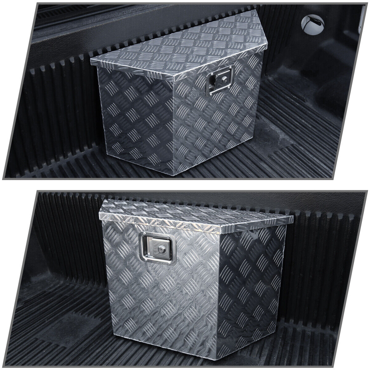 Tool Box 28"/15" Heavy Duty Aluminum Truck Pickup Trailer Storage+Lock+Keys