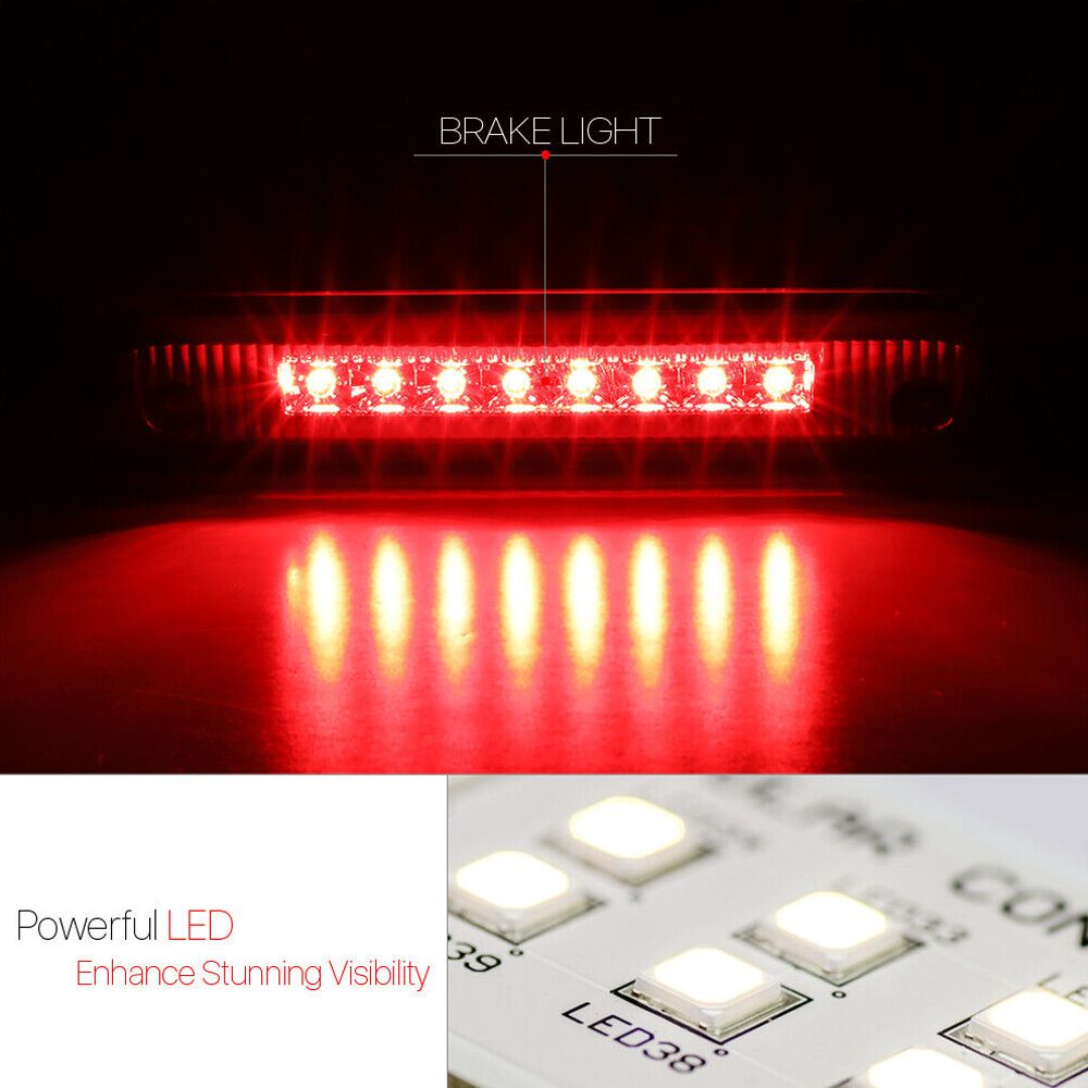 Fits 2010-2016 Dodge Journey [Chrome/Clear] LED Third 3rd Brake Light Tail Lamp