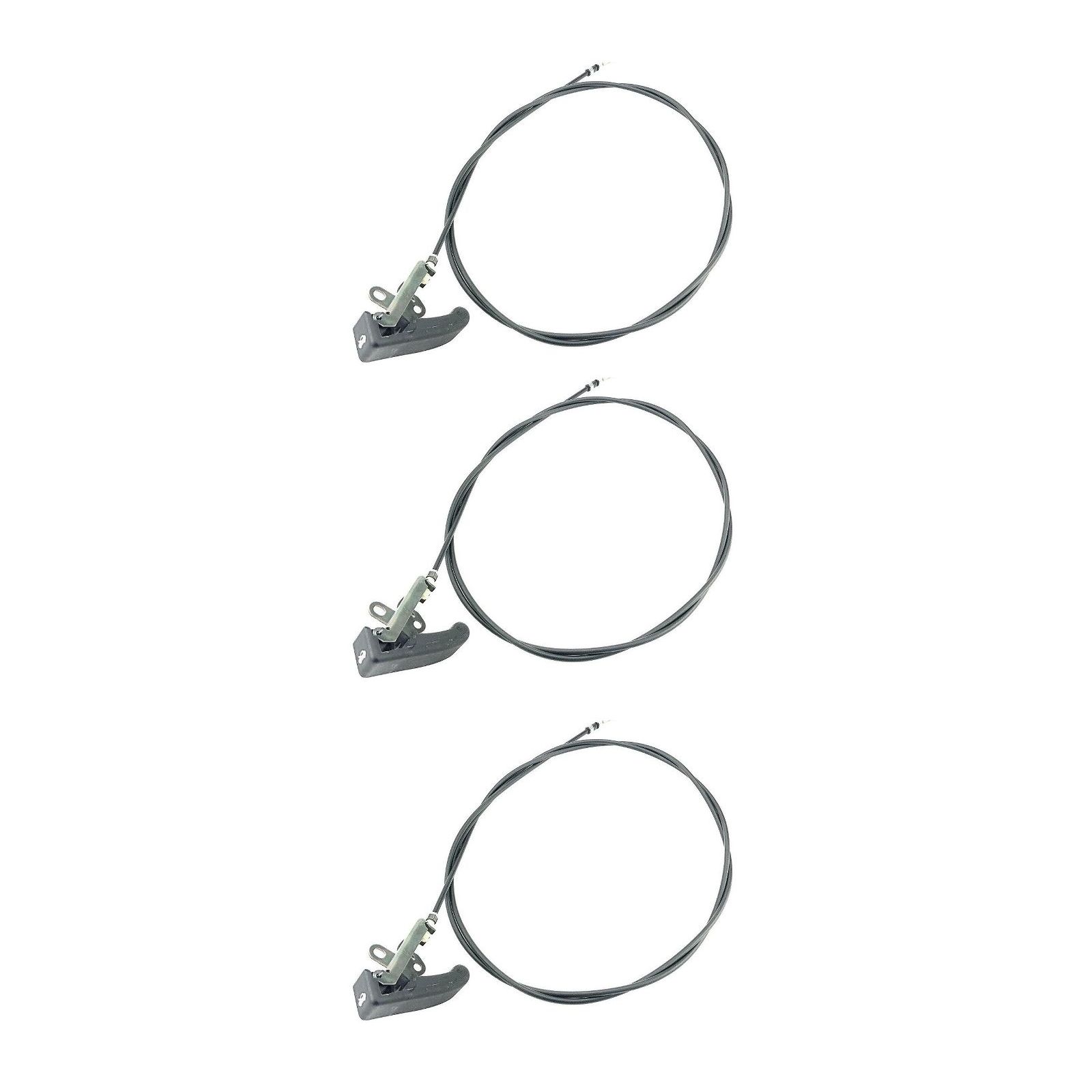 3 Sets Of - For 1999-2002 Discovery Sport Utility II Hood Latch Release Cable Handle